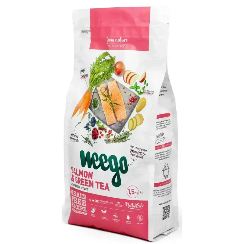 weego-cat-food-grain-free-sterilized-salmon-and-eggs-1-5kg Weego Salmon & Green Tea Sterilized Grain Free 1.5Kg - Image 1