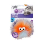 AFP Παιχνίδι Γάτας Fluffer Ball Πορτοκαλί με Catnip 9,5×9,5x5cm