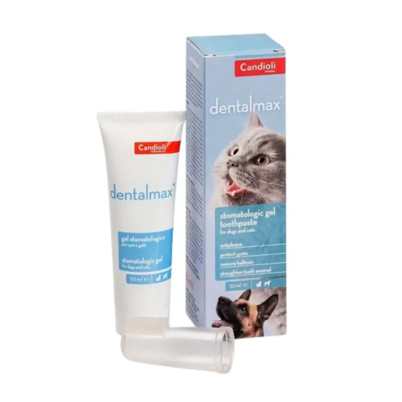 candioli-dendalmax-stomatiko-gel-skylo-gata-50ml Dentalmax Οδοντόκρεμα Σε Mορφή gel Με Οδοντόβουρτσα 50ml - Image 1