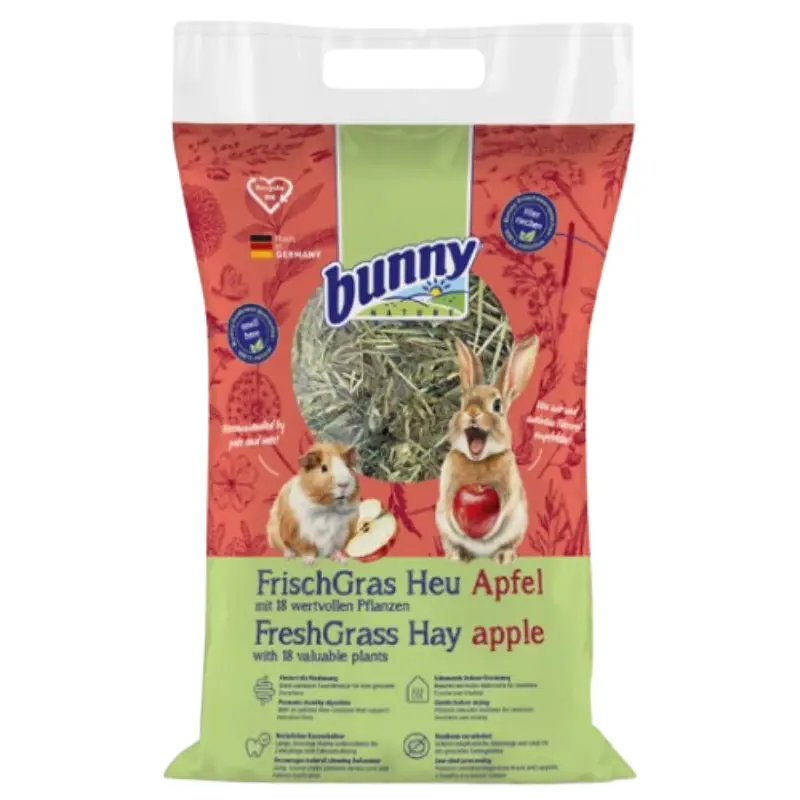 chorto-bunny-freshgrass-hay-me-milo-500gr Χόρτο Bunny Freshgrass Hay Με Μήλο 500gr - Image 1