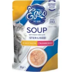 Egeo Cat Soup Sterilized Chicken & Cranberry 85gr