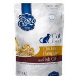 EGEO Cat Adult Κοτόπουλο, Κολοκύθα & Ιχθυέλαιο σε ζωμό 85gr