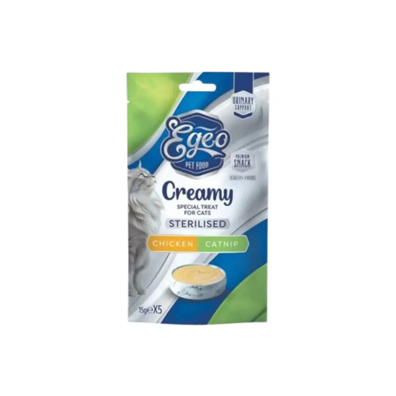 egeo-creamy-chicken-catnip-5x15gr-eg523 EGEO Creamy Sterilised Κοτόπουλο με Catnip 5x15gr - Image 1