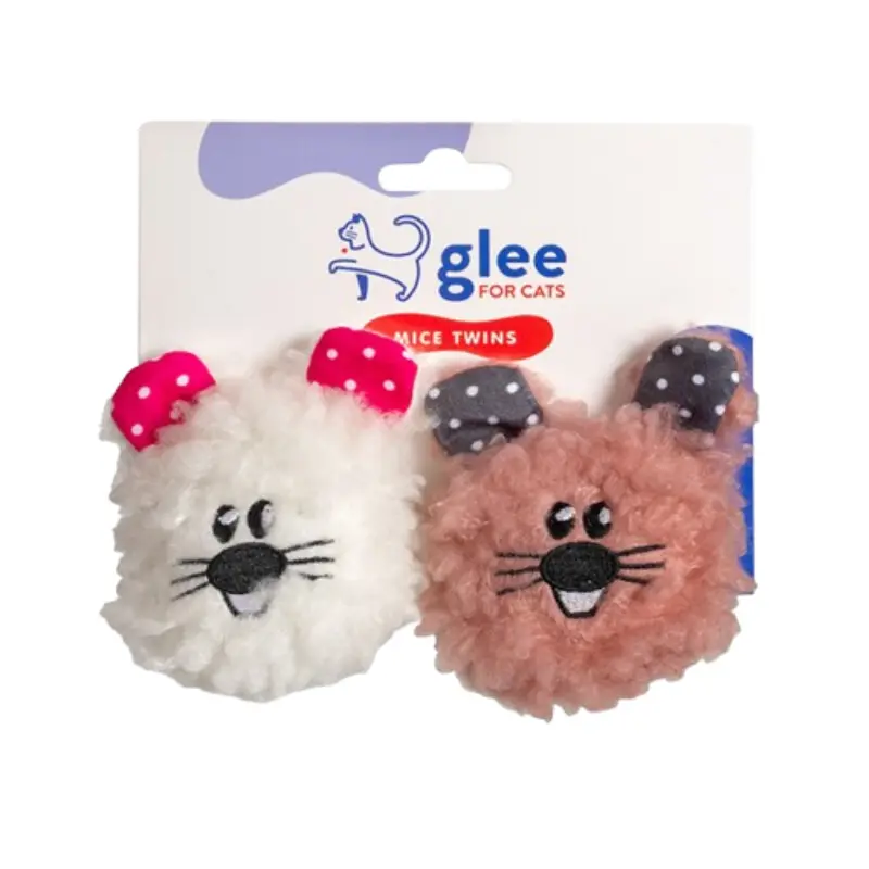 glee-mice-dot-twins-me-catnip-91107 Παιχνίδι Γάτας Glee Mice Dot Twins με Catnip 10x6cm - Image 1