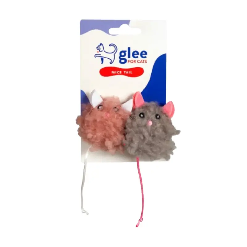 glee-mice-tail-twins-me-catnip-91109 Glee Παιχνίδι Γάτας Mice Tail Twins με Catnip 10x6cm - Image 1
