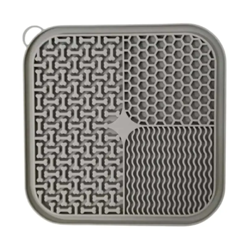 lick-pad-ekpaideytiko-paixnidi-gkri-F081 Εκπαιδευτικό παιχνίδι σκύλου Tasty Lick mat Square 20x20cm - Image 1