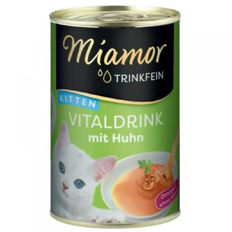 miamor-VITALDRINK KITTEN-turkey-135ml Miamor Trinkfein VitalDrink Kitten Chicken 135ml - Image 1