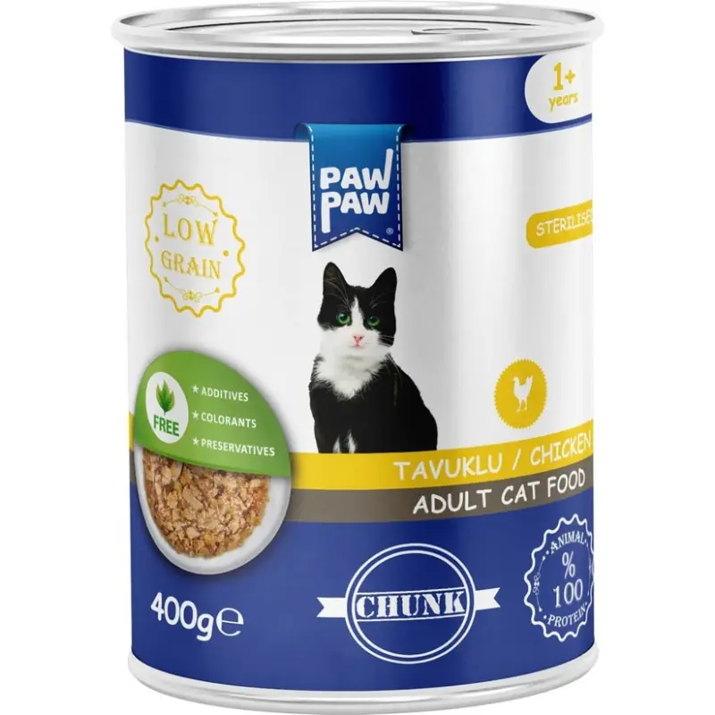 pawpaw-adult-sterilised-low-grain-with-chicken-400gr Pawpaw Low Grain Sterilized Adult Chicken 400gr - Image 1