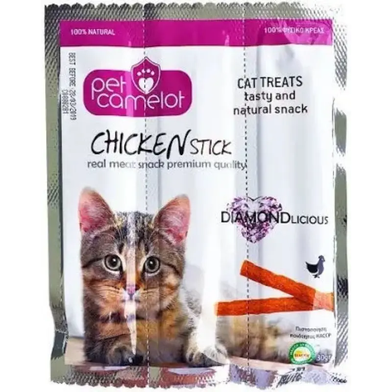 pet_camelot_diamondlicious_stick_kotopoulo_gatas_3tmch_30gr Pet Camelot Diamondlicious Chicken Sticks 30gr - Image 1