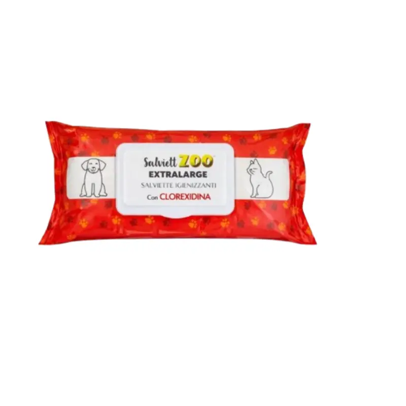 salviet-zoo-extralarge-40pcs-pet-clore Υγρά Μαντηλάκια Καθαρισμού Κατοικιδίων με Χλωρεξιδίνη, 40τμχ - Image 1