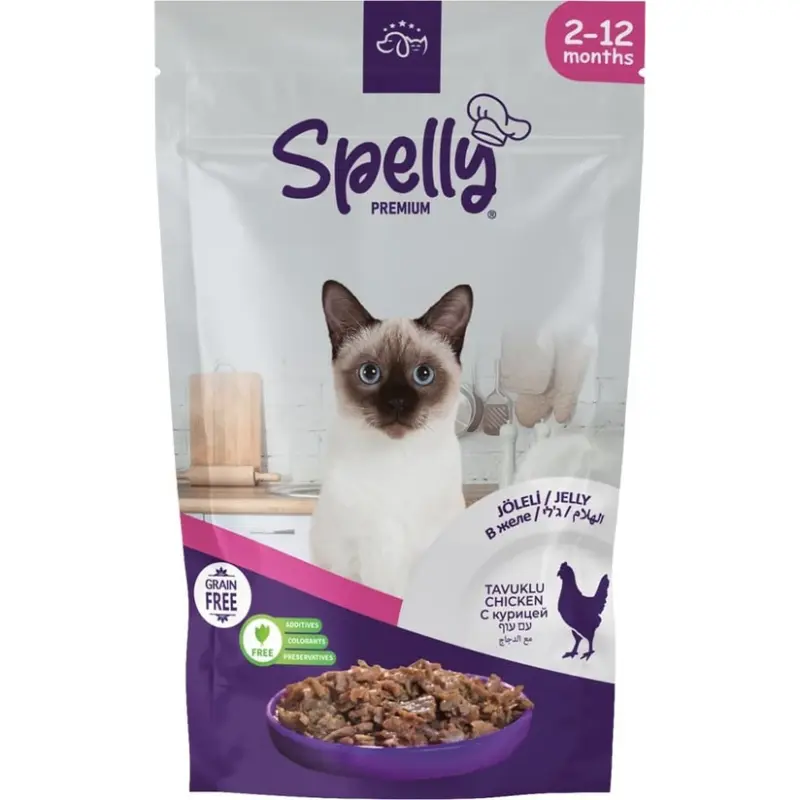 spelly-premium-kitten-grain-free-with-chicken-in-jelly-85gr Spelly Premium Jelly Grain Free Kitten Chicken 85gr - Image 1