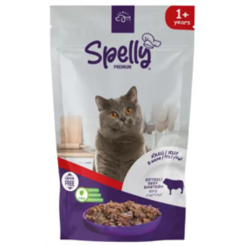 spelly_beef- Spelly Premium Jelly Grain Free Beef 85gr - Image 1