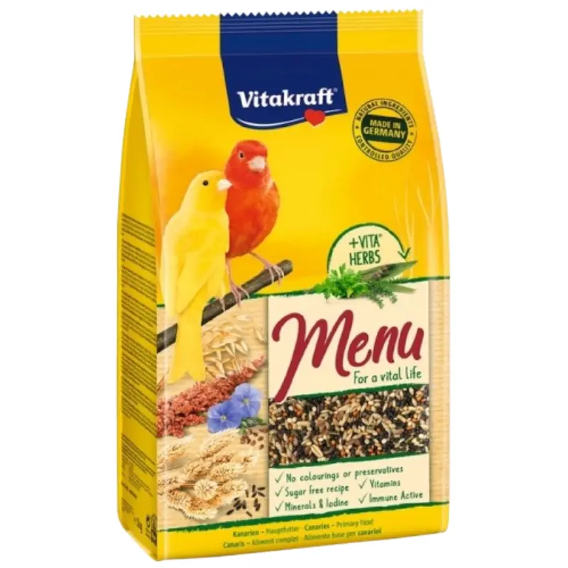 trofi-kanarinia-vitakraft-vital-menu Vitakraft Menu Vital Τροφή Premium με Μέλι για Καναρίνια 1kg - Image 1