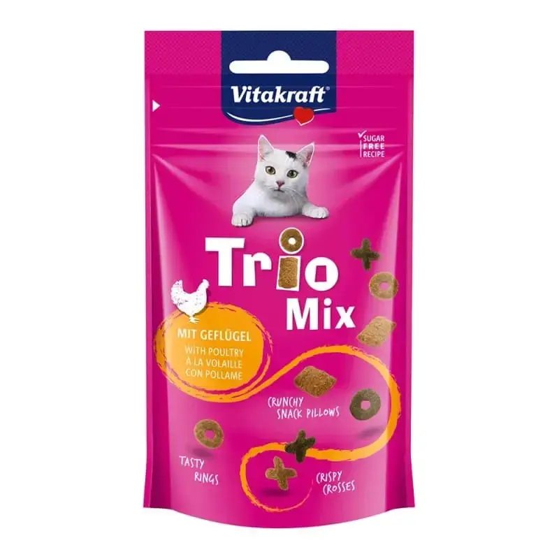 vitakraft-trio-mix-gata Vitakraft Trio Mix Poultry 60gr - Image 1