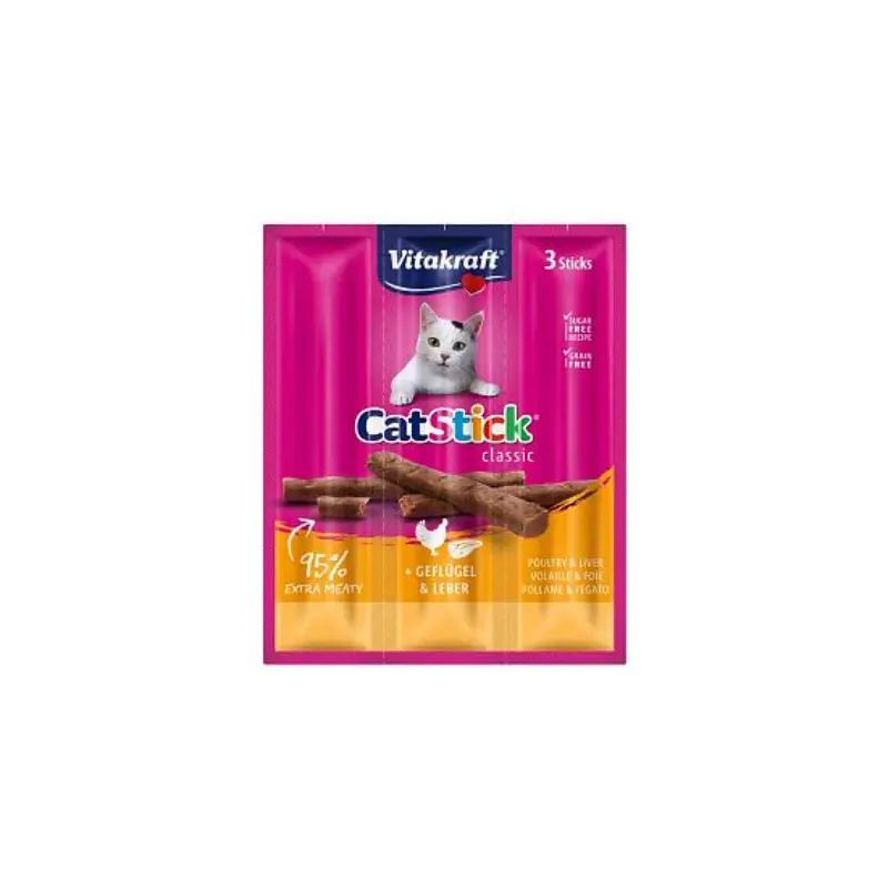 vitakraft_cat_sticks_poultry_liver Vitakraft Cat Stick Poultry & Liver (3x18gr) - Image 1