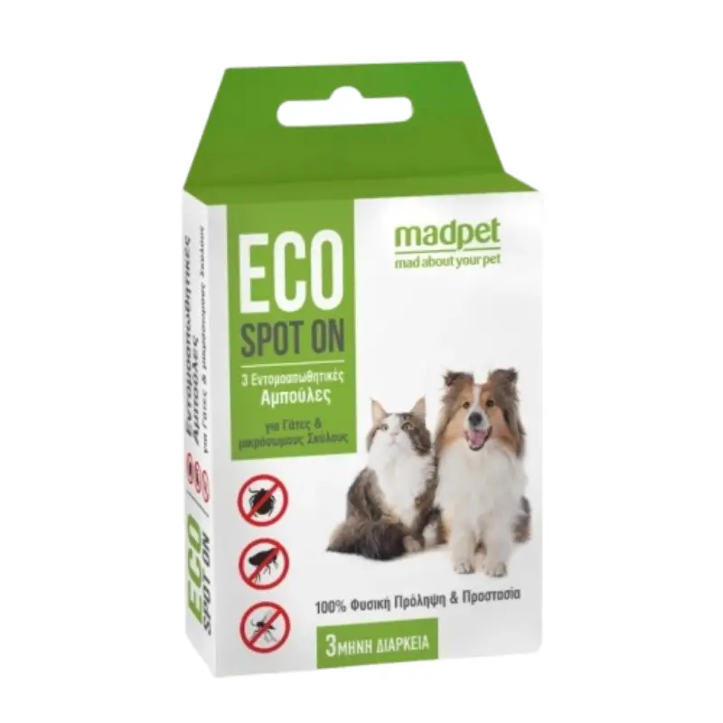 MP-90036 ECO Spot On Εντομοαπωθητικές Αμπούλες για Γάτες & Μικρόσωμους Σκύλους - Image 1