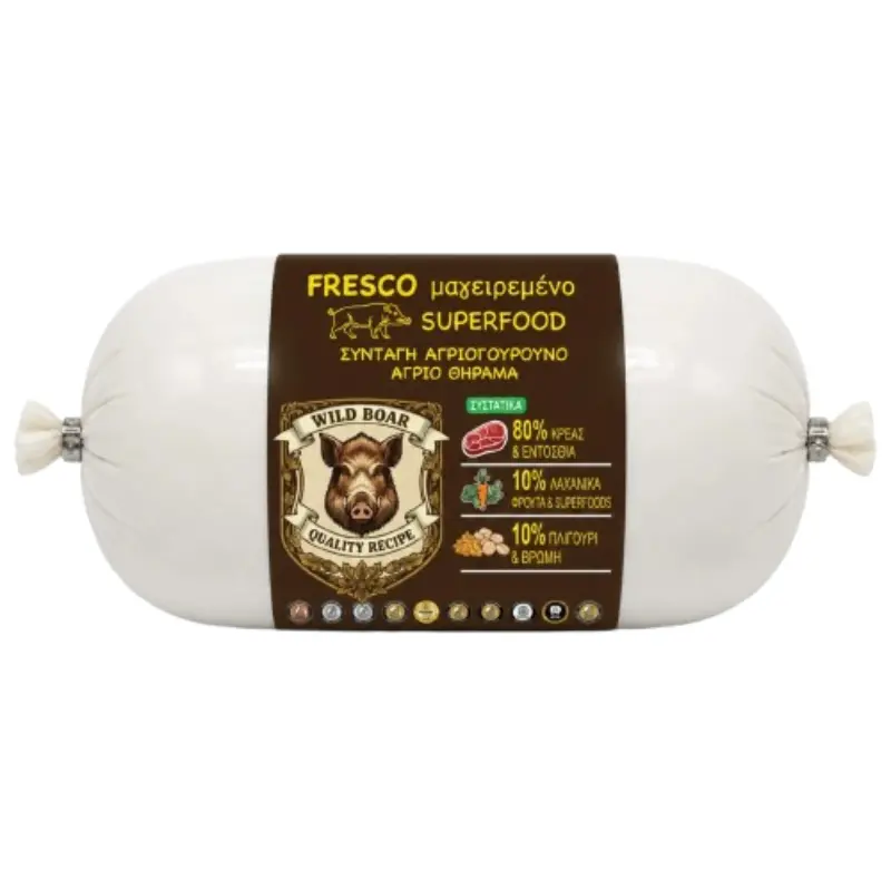 freskomageiremeni-trofi-barffood-fresco-pasteurized-agriogouroyno Φρεσκομαγειρεμένη Τροφή Barffood Fresco Pasteurized Αγριογούρουνο 500gr - Image 1