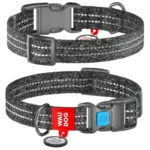 Περιλαίμιο Waudog Reflective Grey Fastex Large 25mm x 33-49cm με Smartid