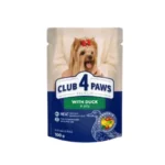 Club4Paws Duck Υγρή Τροφή Για Ενήλικους Σκύλους Όλων Των Φυλών Σε Ζελέ