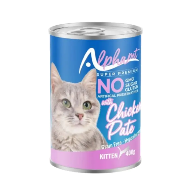 alpha-pet-pate-chicken-kitten-400gr Alphapet Super Premium Πατέ για Γατάκια με Κοτόπουλο 400gr - Image 1