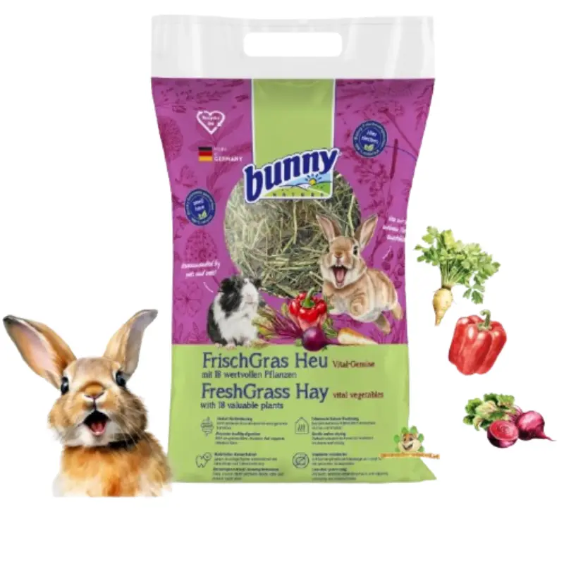bunny-nature-freshgrass-hay-vital-vegetables-500 Bunny Χόρτο Fresh Grass Hay Με Λαχανικά 500g - Image 1