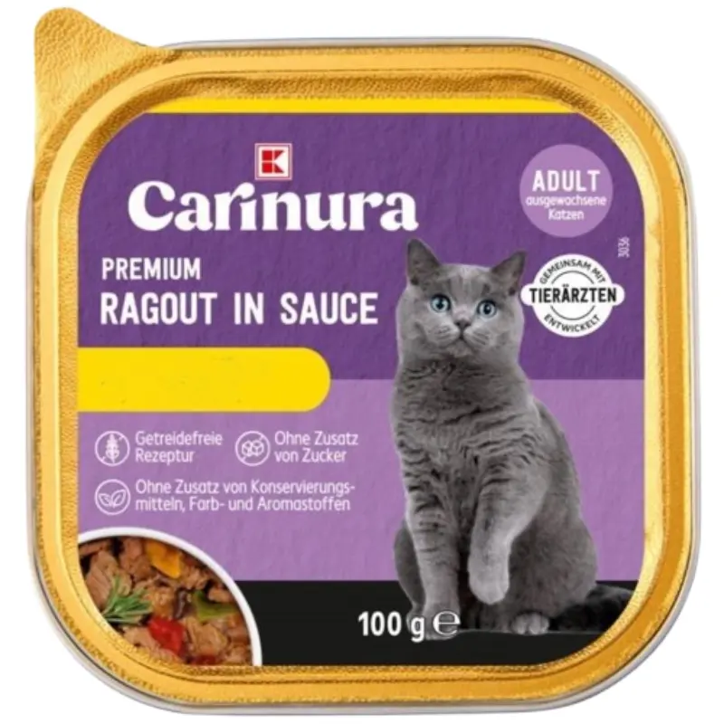 carinura-ragout-in-saouce Alucup Blister Υγρή Τροφή για Ενήλικες Γάτες με Κρέας 100gr - Image 1