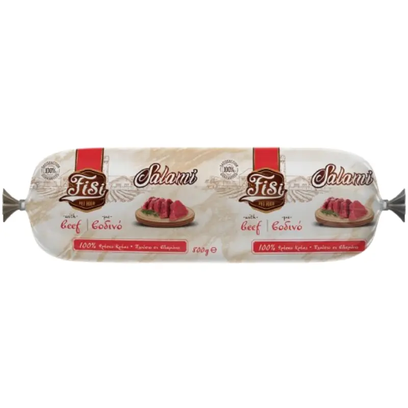fisi-salami-gia-enilikoys-skuloys-me-vodino-800gr Fisi Σαλάμι για Ενήλικους Σκύλους με Βοδινό 800gr - Image 1