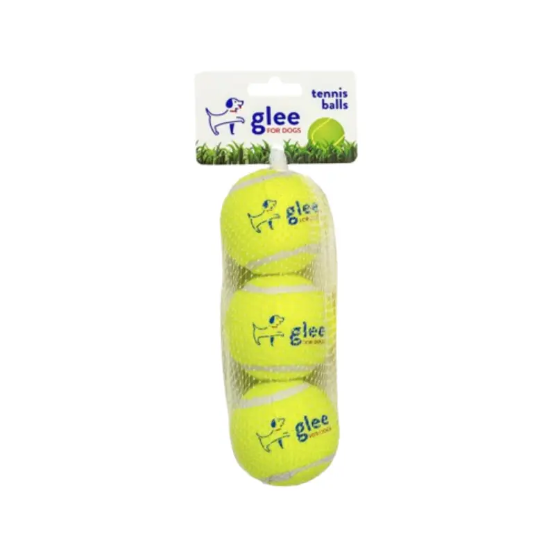 glee-91002 Glee Παιχνίδι Σκύλου Tennis Balls Κίτρινο 6cm 3τμχ - Image 1