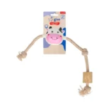 GLEE Cow Knotted Rope with Coffee Wood