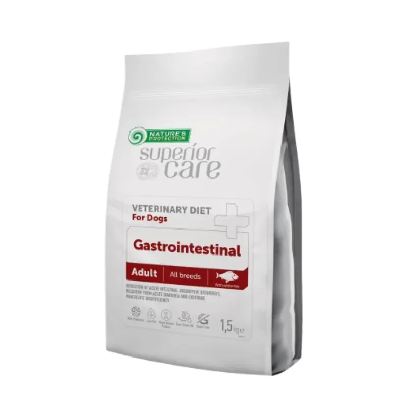 natures-protection-all-breeds-gastrointestinal-white-fish- Nature's Protection Vet Diet Gastrointestinal White Fish 1,5kg - Image 1