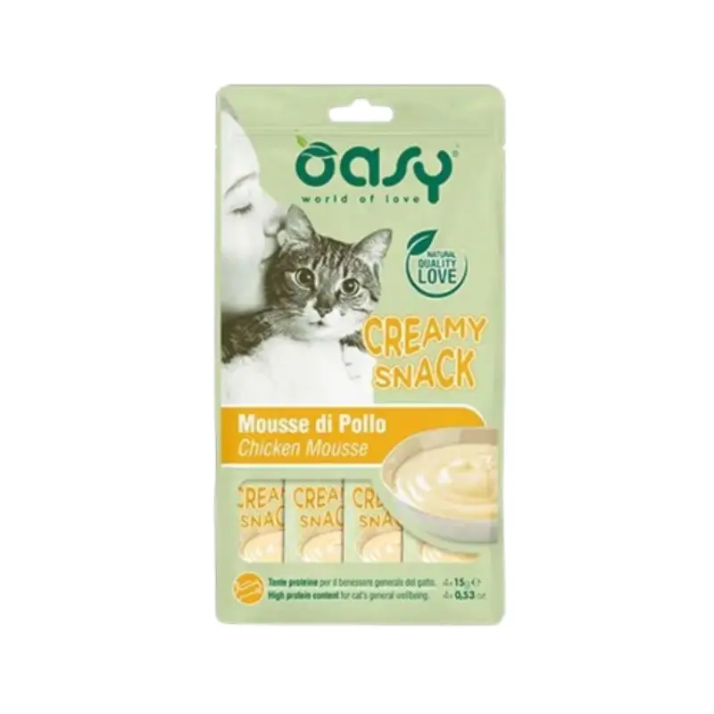 oasy-cat-treats-creamy-snack-chicken-4x15gr Oasy Λιχουδιά Γάτας Treats Creamy Snack Chicken 4x15gr - Image 1