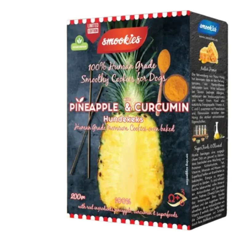 Smookies-Pineapple-Curcumin Smookies Μπισκότα Σκύλου Ανανά & Κουρκουμά 200gr - Image 1